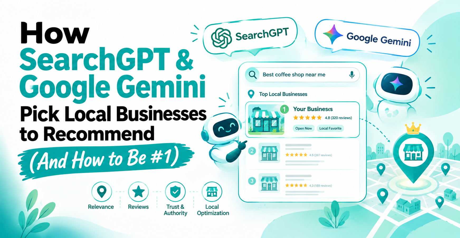 How SearchGPT & Google Gemini Pick Local Businesses to Recommend (And How to Be #1)
