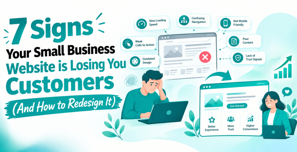 7 Signs Your Small Business Website is Losing You Customers (And How to Redesign It)